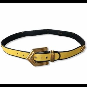 ESCADA vintage yellow leather embellished belt